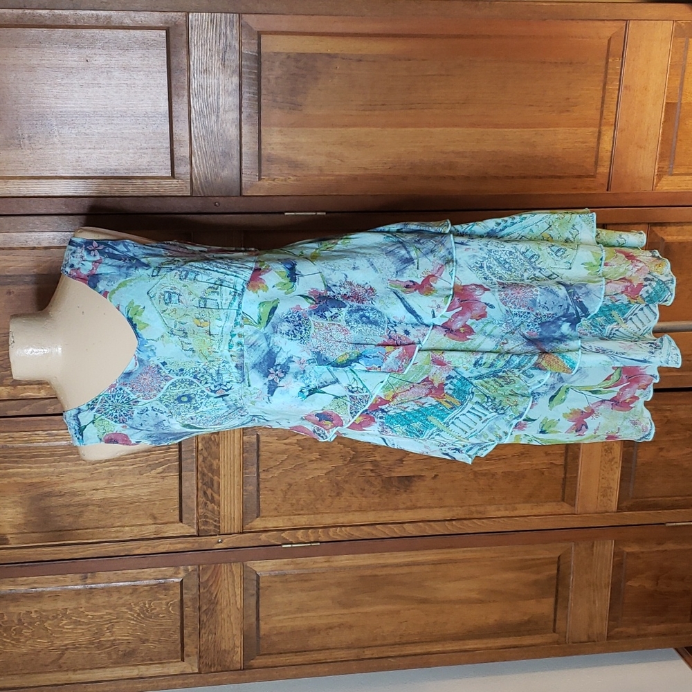 Click By Color Me Cotton NWOT Sleeveless Midi Dress Sz S